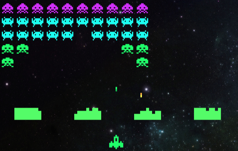 a clone of the game &#39;space invaders&#39; Cover image By Lee Robinson - https://github.com/leerob/space-invaders, MIT, https://commons.wikimedia.org/w/index.php?curid=127314893